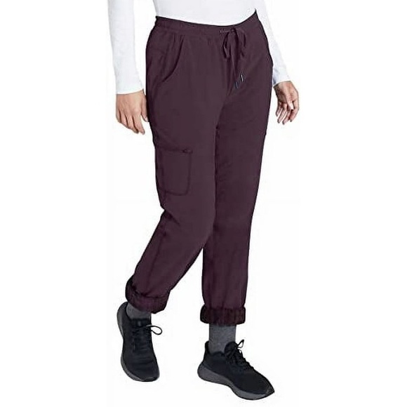 Eddie Bauer Pants 2024 Flexion Fleece Lined Cargo Jogger Women’s Size 2 Purple - Picture 1 of 16